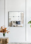 36x36" Traditional Decor Style Antique Glass Panel Mirror