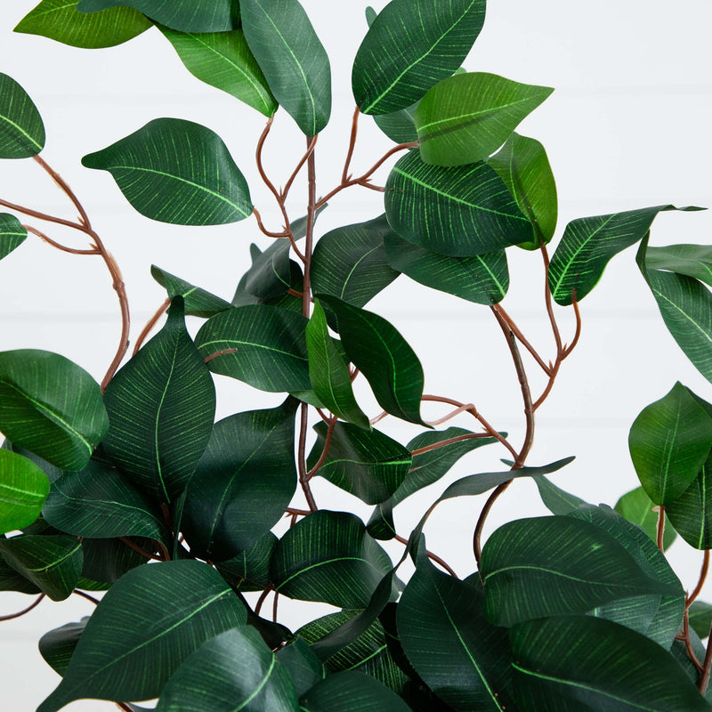 4' Ficus Auriculata Artificial Silk Tree, photo 2 of 6