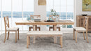 TOPMAX Farmhouse 82inch 6-Piece Extendable Dining Table Set