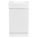 18.6" Bathroom Vanity with Sink, Bathroom Vanity Cabinet with Two-tier Shelf, Left or Right Orientation, White