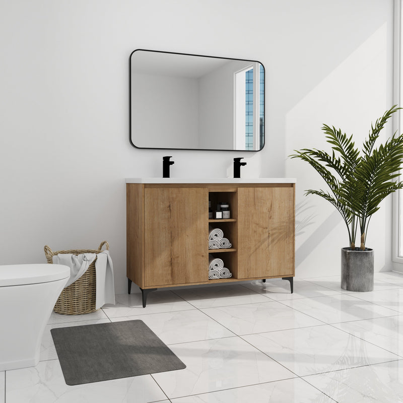 48" Freestanding Bathroom Vanity With Double Sink, photo 2 of 10