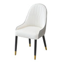 Modern Dining Chairs Set of 2 pcs Faux Leather and Metal