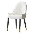 Modern Dining Chairs Set of 2 pcs Faux Leather and Metal