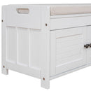 TREXM Storage Bench with 3 Shutter-shaped Doors