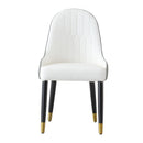 Modern Dining Chairs Set of 2 pcs Faux Leather and Metal