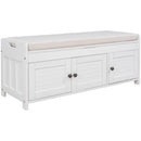 TREXM Storage Bench with 3 Shutter-shaped Doors