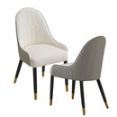 Modern Dining Chairs Set of 2 pcs Faux Leather and Metal