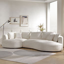 Curved Sofa with Ingenious Shape in Beige