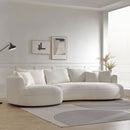 Curved Sofa with Ingenious Shape in Beige