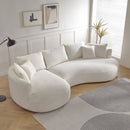 Curved Sofa with Ingenious Shape in Beige