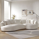 Curved Sofa with Ingenious Shape in Beige