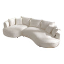 Curved Sofa with Ingenious Shape in Beige