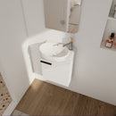 Soft Close Doors Bathroom Vanity With Sink, 16 Inch