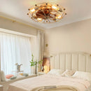Low Profile Caged Ceiling Fan with Lights Remote Control