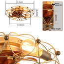Low Profile Caged Ceiling Fan with Lights Remote Control
