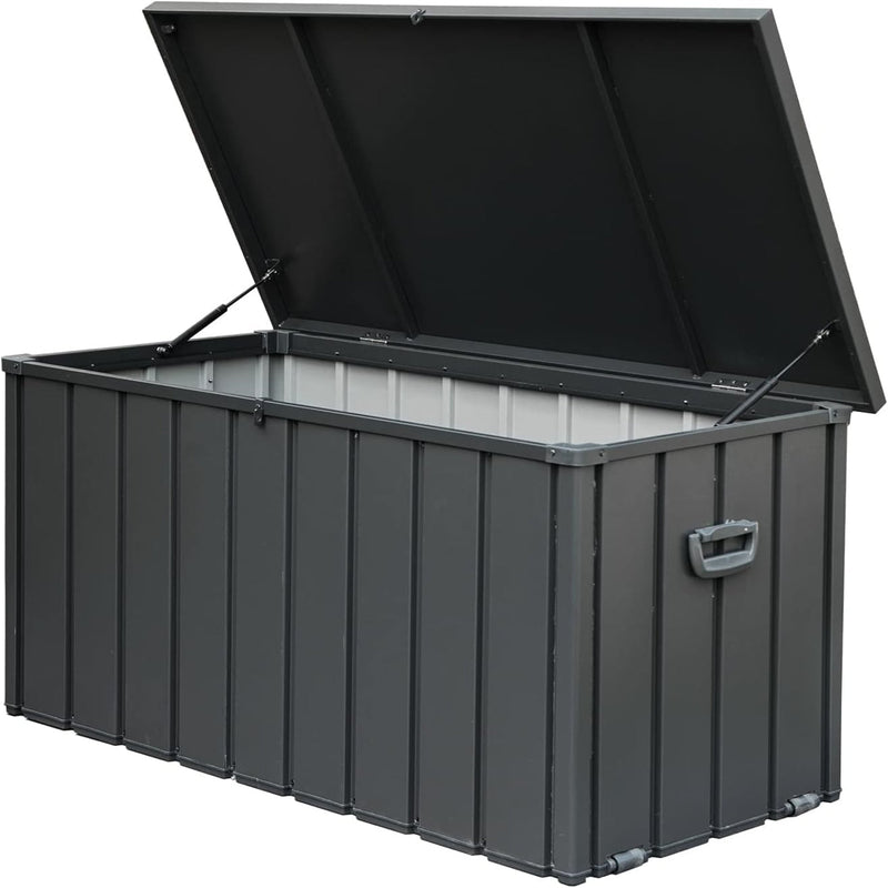 160 Gallon Outdoor Storage Deck Box Waterproof, Large Patio Storage Bin