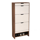 3 Tier Shoe Storage Cabinet with Draders for Entryway,Bedroom,Flip Door Design Shoe Cabinet
