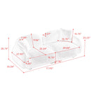 77.95" Cozy Teddy Fabric Sofa - Luxurious Plush Upholstered Couch for Ultimate Comfort and Style