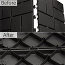 Patio Interlocking Deck Tiles, 12"x12" Square Composite Decking