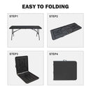 6ft Folding Table - Portable Plastic Table for Camping and Picnics