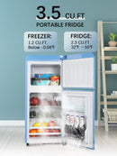 3.5 Cu.Ft Compact Refrigerator - Retro Mini Fridge with Freezer