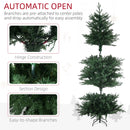 HOMCOM 6Ft Tall Prelit Artificial Christmas Tree Holiday Décor