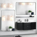 36x30 Inch Glossy Brushed Bathroom Mirror