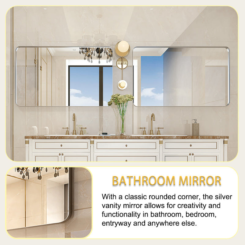 36x30 Inch Glossy Brushed Bathroom Mirror, photo 10 of 10