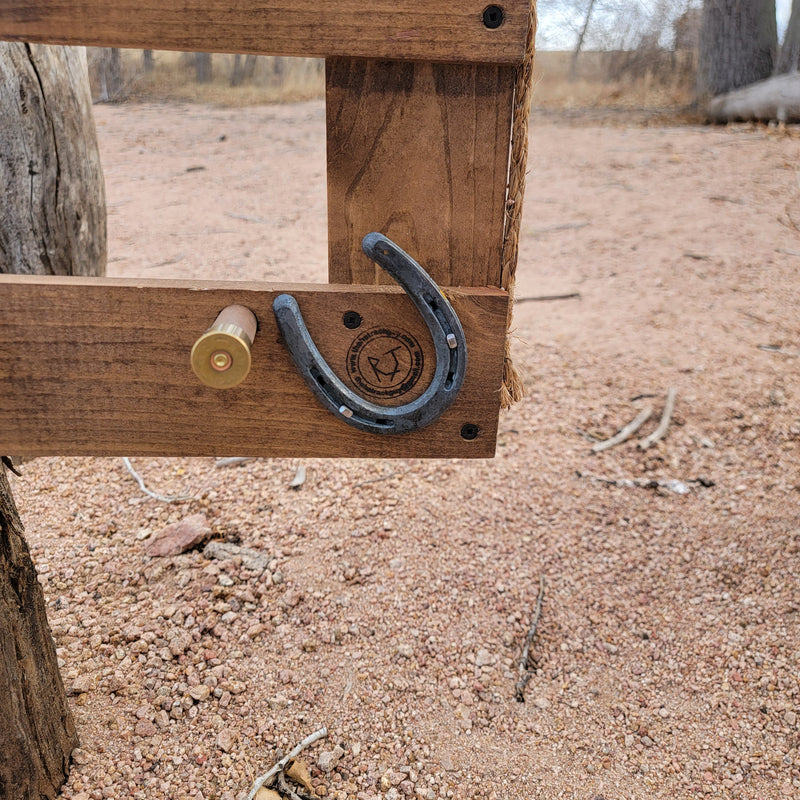 6 Cowboy Hat Rack Horizontal | Cowboy Hat Holder | Rustic Western Hat Display | Handcrafted Wooden Organizer | Space-Saving Home Decor | Made in USA