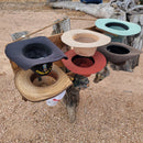 6 Cowboy Hat Rack Horizontal | Cowboy Hat Holder | Rustic Western Hat Display | Handcrafted Wooden Organizer | Space-Saving Home Decor | Made in USA