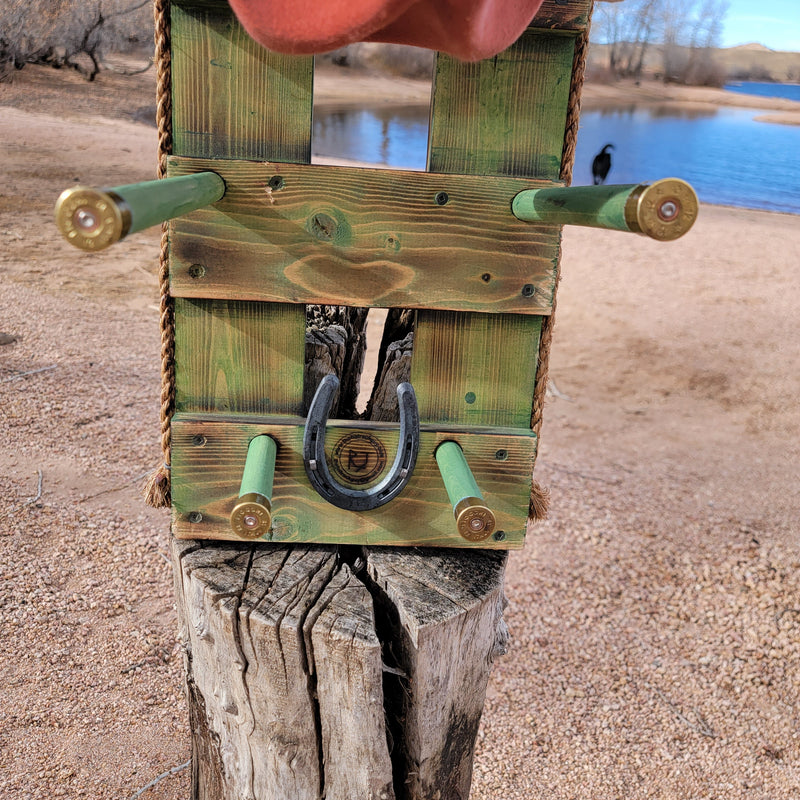 4 Cowboy Hat Rack Vertical | Cowboy Hat Holder |  Rustic Western Hat Display | Handcrafted Wooden Organizer | Space-Saving Home Decor | Made in USA