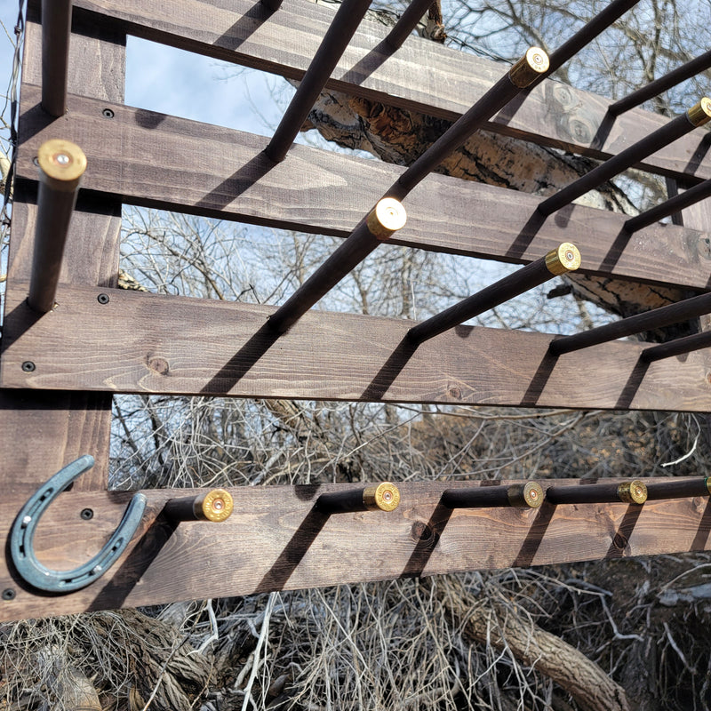 9 Cowboy Hat Rack | Cowboy Hat Holder | Rustic Western Hat Display | Handcrafted Wooden Organizer | Space-Saving Home Decor | Made in USA