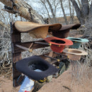 9 Cowboy Hat Rack | Cowboy Hat Holder | Rustic Western Hat Display | Handcrafted Wooden Organizer | Space-Saving Home Decor | Made in USA