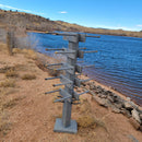 8 Cowboy Hat & 2 Boot Tree Rack | Hybrid Western Organizer | Rustic Wooden Hat & Boot Stand | Functional Entryway Display | Handcrafted in USA