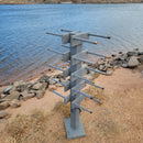 8 Cowboy Hat & 2 Boot Tree Rack | Hybrid Western Organizer | Rustic Wooden Hat & Boot Stand | Functional Entryway Display | Handcrafted in USA