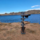 8 Cowboy Hat & 2 Boot Tree Rack | Hybrid Western Organizer | Rustic Wooden Hat & Boot Stand | Functional Entryway Display | Handcrafted in USA