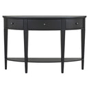 U-Style Modern Curved Console Table with 3 Drawers