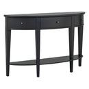 U-Style Modern Curved Console Table with 3 Drawers