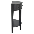 U-Style Modern Curved Console Table with 3 Drawers