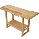 55-Inch Wood Workbench with Bar Clamps