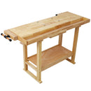 55-Inch Wooden Workbench with Rapid Action Woodworking Vise