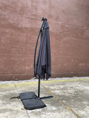 Square 2.5x2.5M Outdoor Patio Umbrella with Solar LED Lights by HouseOfZazla
