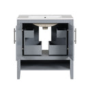 30" Bathroom Vanity with Sink, Multi-functional Bathroom Cabinet with Doors and Drawers, Solid Frame and MDF Board, Grey