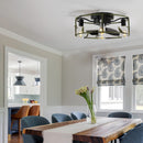 19" Green Industrial Ceiling Fan with Light