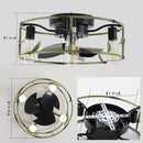 19" Green Industrial Ceiling Fan with Light