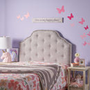 Tufted Upholstered Twin Headboard with Durable Metal Legs