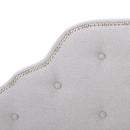 Tufted Upholstered Twin Headboard with Durable Metal Legs