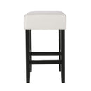 Set of 2, 26.75" Backless Fabric Counter Height Barstool