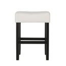 Set of 2, 26.75" Backless Fabric Counter Height Barstool