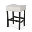 Set of 2, 26.75" Backless Fabric Counter Height Barstool